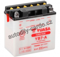 Motobaterie YUASA YB7-A 8Ah 124A 12V L+  /135x75x133/