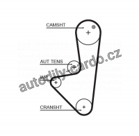 Sada rozvodového řemene GATES (GT K015575XS) - CITROËN, PEUGEOT