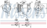 Kompresor klimatizace NISSENS 890638