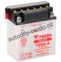 Motobaterie YUASA YB9A-A 9Ah 124A 12V L+ /135x75x155/