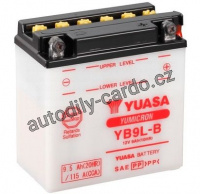 Motobaterie YUASA YB9L-B 9Ah 130A 12V P+ /137x77x141/