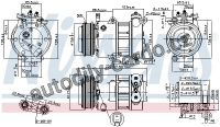 Kompresor klimatizace NISSENS 890664