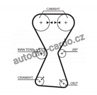 Rozvodový řemen GATES (GT 5255XS) - HYUNDAI, MITSUBISHI