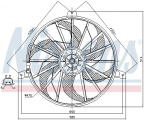 Ventilátor chladiče klimatizace NISSENS 85512