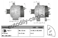 Alternátor DENSO (DE DAN020)