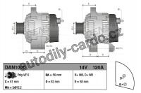 Alternátor DENSO (DE DAN1000)