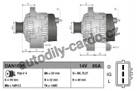 Alternátor DENSO (DE DAN1006)