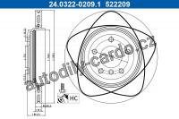 Brzdový kotouč ATE 24.0322-0209 (AT 522209)
