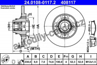 Brzdový kotouč ATE 24.0108-0117 (AT 408117)