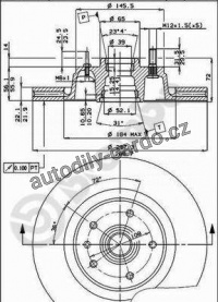 Brzdový kotouč BREMBO 09.4861.10 - VOLVO