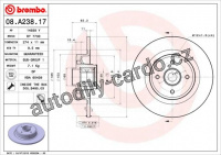 Brzdový kotouč BREMBO 08.A238.17 - RENAULT