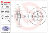 Brzdový kotouč BREMBO 08.A238.17 - RENAULT