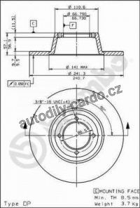 Brzdový kotouč BREMBO 08.5690.10 - TRIUMPH