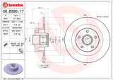 Brzdový kotouč BREMBO 08.B396.17