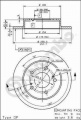 Brzdový kotouč BREMBO 08.5443.20 - NISSAN