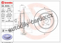 Brzdový kotouč BREMBO 08.E033.11