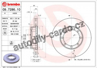 Brzdový kotouč BREMBO 09.7286.10