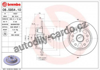 Brzdový kotouč BREMBO 08.5954.10 - MAZDA