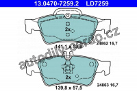 Sada brzdových destiček ATE Ceramic 13.0470-7259 (AT LD7259)