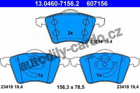 Sada brzdových destiček ATE 13.0460-7156 (AT 607156) - FORD