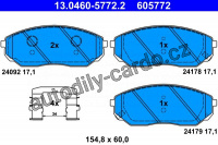 Sada brzdových destiček ATE 13.0460-5772 (AT 605772)