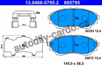 Sada brzdových destiček ATE 13.0460-5795 (AT 605795)