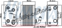 Olejový chladič mechanické převodovky NISSENS 90934