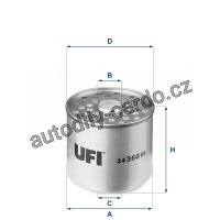 Palivový filtr UFI 24.360.00