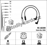 Sada kabelů pro zapalování NGK RC-AD209 - AUDI