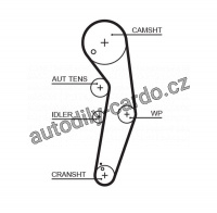 Rozvodový řemen GATES (GT 5569XS) - AUDI, SEAT, ŠKODA, VW