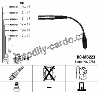 Sada kabelů pro zapalování NGK RC-MB223 - MERCEDES-BENZ