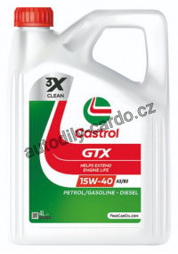 Castrol GTX 15W-40 A3/B3 4L + štítek