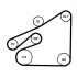 Sada drážkového řemene CONTINENTAL CTAM 6PK1840K1