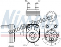 Chladič motorového oleje NISSENS 90795