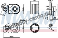 Chladič motorového oleje NISSENS 90796