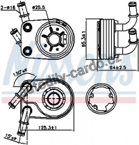 Chladič motorového oleje NISSENS 90794