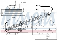Chladič motorového oleje NISSENS 90808