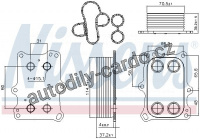Chladič motorového oleje NISSENS 90969