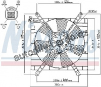 Ventilátor chladiče NISSENS 85414