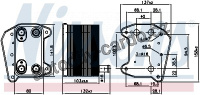 Chladič motorového oleje NISSENS 90974