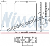 Výměník tepla NISSENS 72050