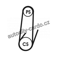 Sada drážkového řemene CONTINENTAL CTAM 4PK1022 ELAST T1