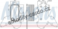Chladič motorového oleje NISSENS 90984