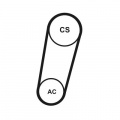 Sada drážkového řemene CONTINENTAL CTAM 5PK705 ELAST T1