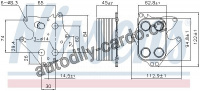 Chladič motorového oleje NISSENS 90990