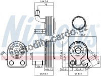Chladič motorového oleje NISSENS 90970