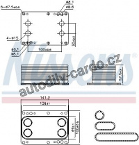 Chladič motorového oleje NISSENS 90921