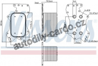 Chladič motorového oleje NISSENS 90911