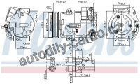 Kompresor klimatizace NISSENS 890058