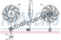 Ventilátor chladiče NISSENS 85596